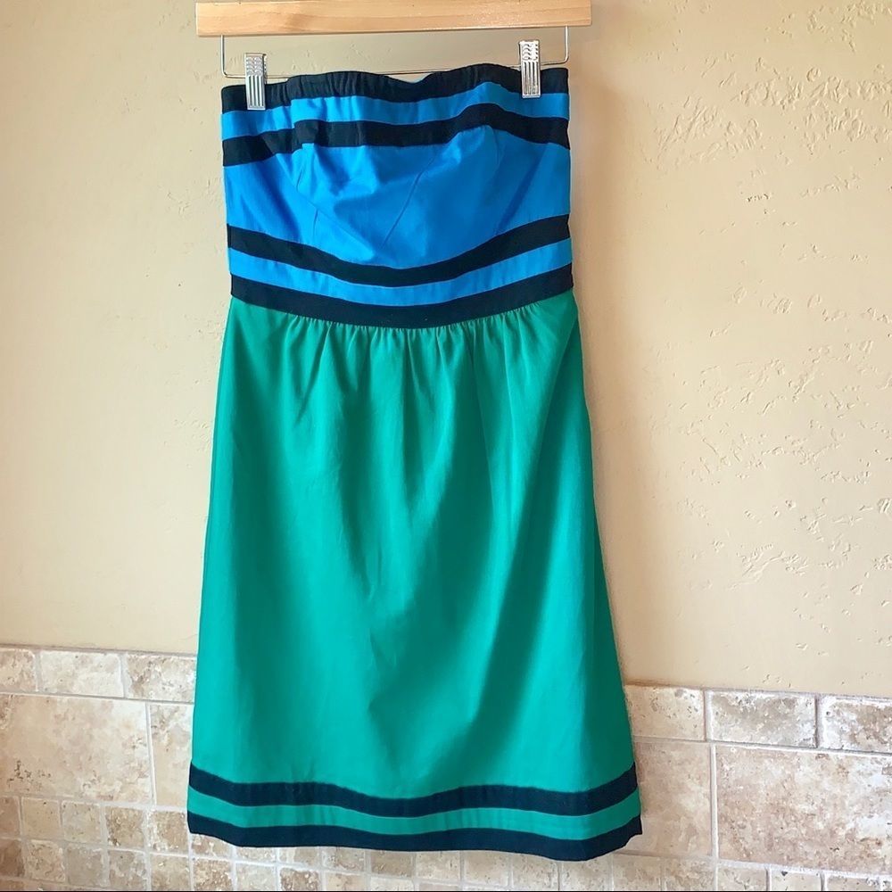 NWT The Limited Colorblock Strapless Dress sz 2 - Picture 2 of 4